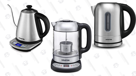 Gourmia GDK290 Electric Glass Tea Kettle With Built In Precise Steeping Tea Infuser | $37 | AmazonGourmia GPK720 Cordless Electric Kettle | $37 | AmazonGourmia GDK350 Electric Kettle Rapid Boil | $15 | Amazon